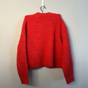 NWOT Frank & Oak Red-Orange Knit Sweater